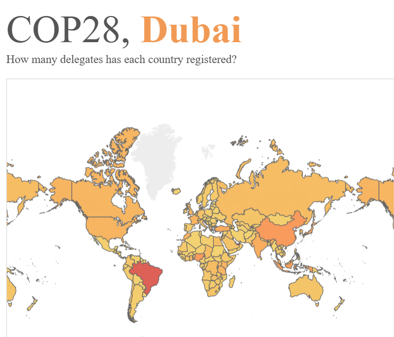 Analysis: Which countries have sent the most delegates to COP28?