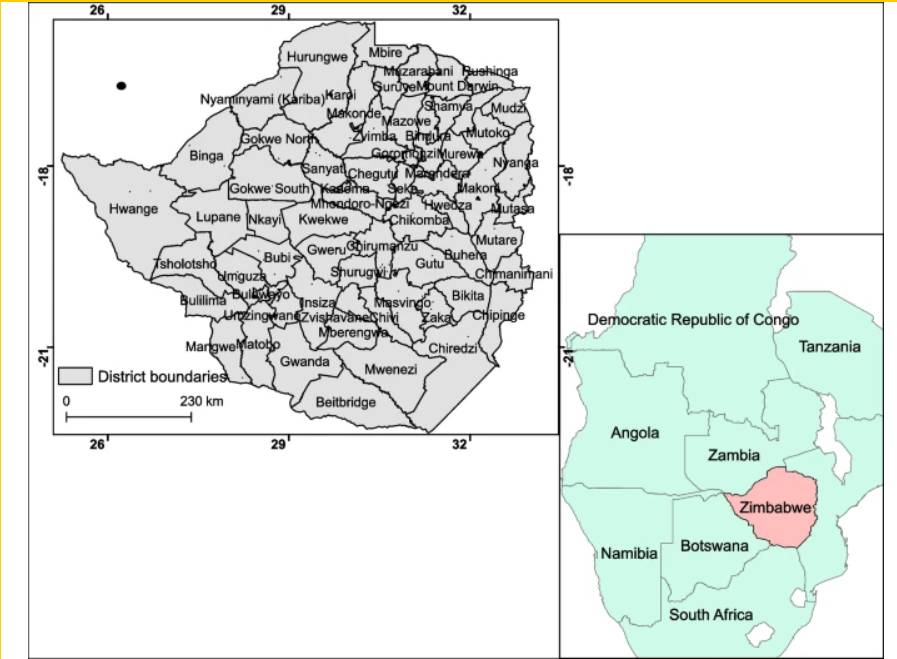 Modelling climate change impacts on the spatial distribution of anthrax in Zimbabwe